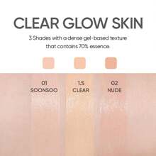 AMUSE Dew Jelly Vegan Cushion Foundation 02 NUDE Dewy Glow Long-Lasting Double Coverage Clean Beauty Lightweight Natural Look Foundation For Sensitive Skin Hydrating Cushion 15g /0.52 Oz - 02 裸色 - 查看 9