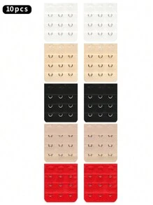 10pcs/Set Women's Stretchy Bra Extender With Extra Long Hook And Three Rows Of Elastic Buckle - Multicolor - View 8