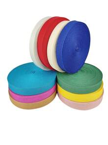 Cinta de nylon de 1 pulgada-10 yardas, cinta negra de 1" para correas de mochila, equipaje, correas de hombro, correas de carga, reparación de equipos, manualidades, collares para mascotas, escalada, rapel, rescate de incendios, manualidades al aire libre e interiores DIY - Amarillo - Ver 2