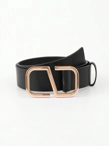 1 pieza Cinturón de mujer con hebilla en forma de S de oro/plata, adecuado para la vida diaria, verano, escuela, otoño, Halloween