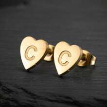 1 对不锈钢 26 个 A-Z 首字母耳钉小号字母名字耳环 DIY 耳环直销 - ED26 - 查看 17