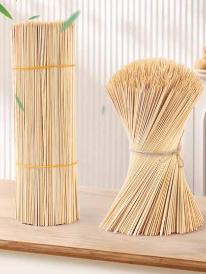 200pcs/100pcs/300pcs(+/-5pcs) 30CM Outdoor Camping BBQ Bamboo Skewers Sticks, For Grilling Meat/Kabobs/Fruits/Snacks,Bbq,Picnic,Camping,Garden,Patio,Outdoor,Garden Decor,Outdoor Decor.