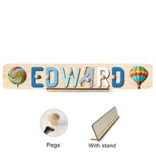 Puzzle avec nom personnalisé, jouet de puzzle en bois personnalisé, puzzle avec nom personnalisé, jouet de puzzle alphabet 3D, cadeaux de Noël de Pâques, cadeaux de premier anniversaire, cadeaux personnalisés, cadeau d'anniversaire, puzzle en bois, jouet de puzzle en bois personnalisé, cadeau d'anniversaire, blocs de construction pièce de coffret cadeau Décoration