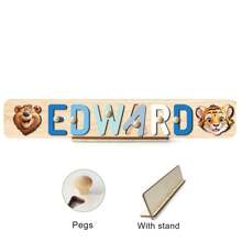 Puzzle avec nom personnalisé, jouet de puzzle en bois personnalisé, puzzle avec nom personnalisé, jouet de puzzle alphabet 3D, cadeaux de Noël de Pâques, cadeaux de premier anniversaire, cadeaux personnalisés, cadeau d'anniversaire, puzzle en bois, jouet de puzzle en bois personnalisé, cadeau d'anniversaire, blocs de construction pièce de coffret cadeau Décoration