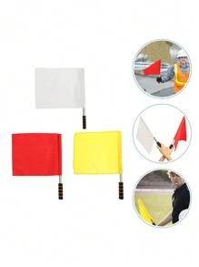 Hand Flag Traffic Flag Sports Referee Flag Athletics Training Flag Performance Informant Official Flag Football And Volleyball Flag - Yellow - View 1