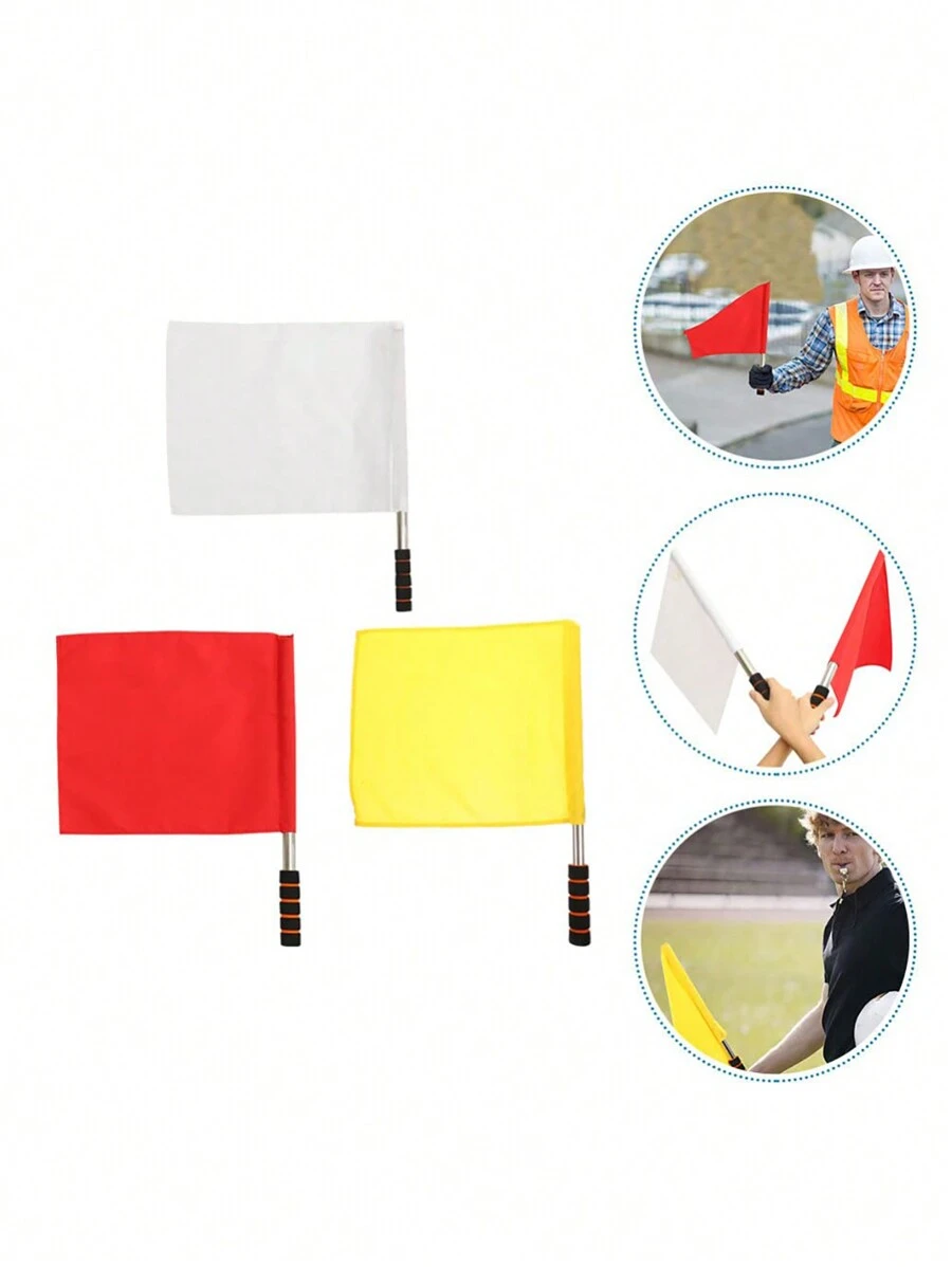 Hand Flag Traffic Flag Sports Referee Flag Athletics Training Flag Performance Informant Official Flag Football And Volleyball Flag - Yellow - View 1