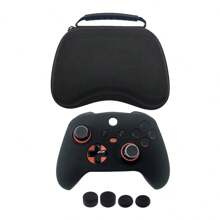 1 Set: 1pc Game Controller Storage Bag + 1pc Silicone Protective Cover + 4pcs Joystick Cap, Compatible With XBOX Series S And Series X, Enhances Gaming Experience With Anti-Drop, Anti-Dust, Anti-Sweat, Anti-Scratch Features