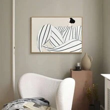 1 件帆布印刷艺术，复古风格，女孩轮廓，创意抽象，非常适合走廊/房间/卧室/客厅墙壁装饰，沙发背景，装饰画，海报（无框架），完美的礼物，家居装饰，PVC 管包装，用于配送，墙壁艺术 - 彩色 - 查看 11