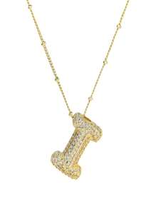 1pc Fashionable Bubble Inspired Cubic Zirconia Balloon & Letter Pendant Plump 26 Letters Necklace For Women - XT-394 - View 18