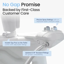 LUXE Bidet NEO 320 Plus - Only Patented Bidet Attachment For Toilet Seat, Innovative Hinges Clean, Slide-In Easy Install, Advanced 360° Self-Clean, Warm, Dual Nozzles, Feminine & Rear Wash (Chrome, Rose Gold, White) - 銀色 - 查看 6