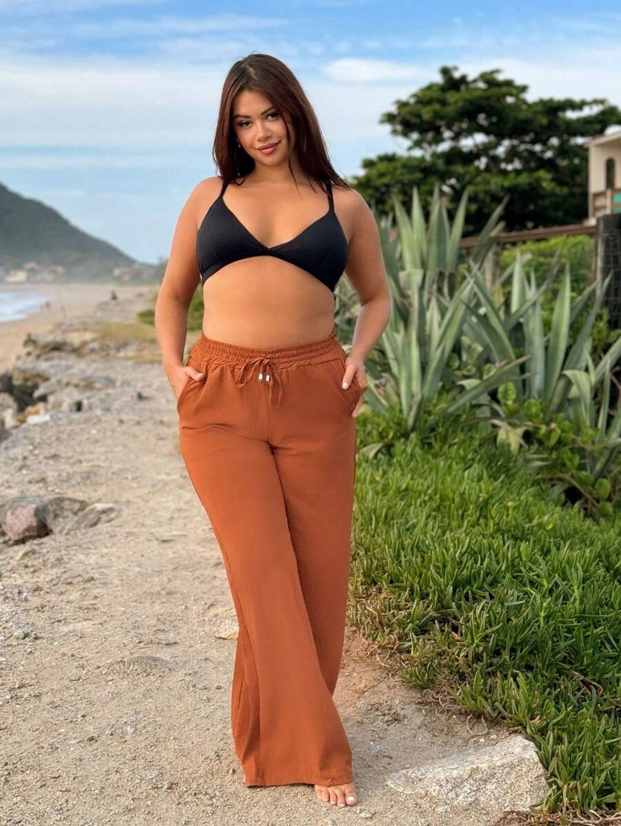 Plus Size One-Pieces - Rỉ Nâu - Xem 1