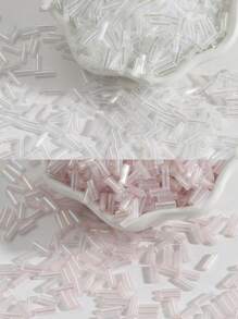 300入組7x2mm電鍍色系列管狀玻璃米珠散珠，可用於DIY流蘇吊墜配件 - 鍍彩系列 - 查看 4