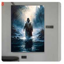 1 Máy Tính Vintage Tôn Giáo Chúa Giêsu Kitô Nghệ Thuật Poster Tranh Canvas Treo Tường Hình Phòng Khách Trang Trí Nhà Không Khung - Vàng - Xem 23
