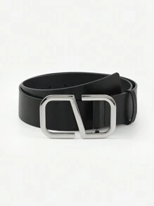 1 pieza Cinturón de mujer con hebilla en forma de S de oro/plata, adecuado para la vida diaria, verano, escuela, otoño, Halloween