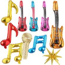 10pcs Musical Instrument Aluminum Foil Balloon Set For Party And Festival Decoration - Multicolor - View 1