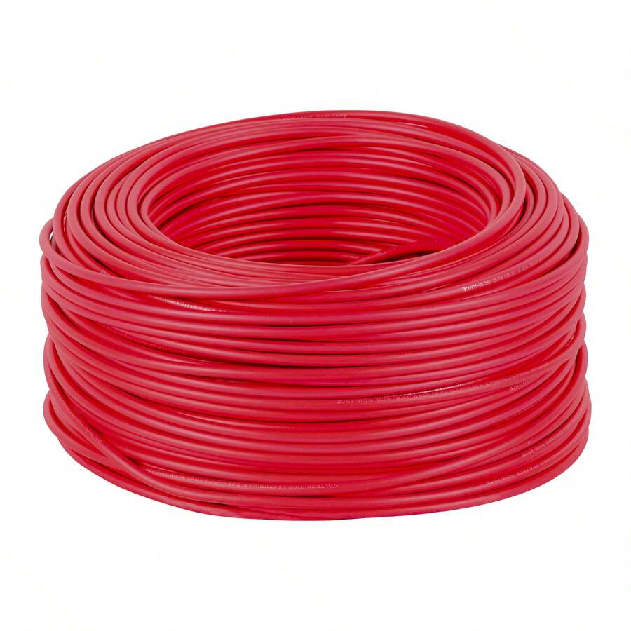 Rollo de 100 m de cable cobre thhw-ls rojo # 10 awg cab-10r volteck 46059 - Estrella - Ver 1