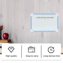 磁性迷你白板，可掛式書寫可擦黑板，辦公室備忘錄乾式擦拭板，訊息留言板，咖啡店和蛋糕店展示理想配件，免費贈送筆和2個磁性按鈕，可重複使用 - 彩色 - 查看 4