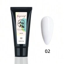 Yogemay指甲加長凝膠15ml 4色聚合凝膠白色粉色裸色指甲增厚解決方案自己在家製作女性和初學者禮物 - 彩色 - 查看 12