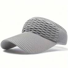 1pc Summer Women's Casual Elastic Knitted Cap, BreathableEmpty Top Sunshade Hat Outdoor Sports Hat Sun Hat Golf Beach Hat Beach Essential