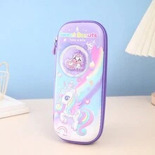 EVA 獨角獸鉛筆盒 - 3D 學生鉛筆盒，大容量學用文具