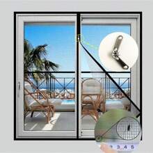 Zipper Style Insect-Proof Window Screen Bed Curtains For Bedroom Window, Self-Adhesive Fly Mosquito Net Mesh With Zipper, Solid Color Border, Handmade Home Decoration - Multicolor - View 115