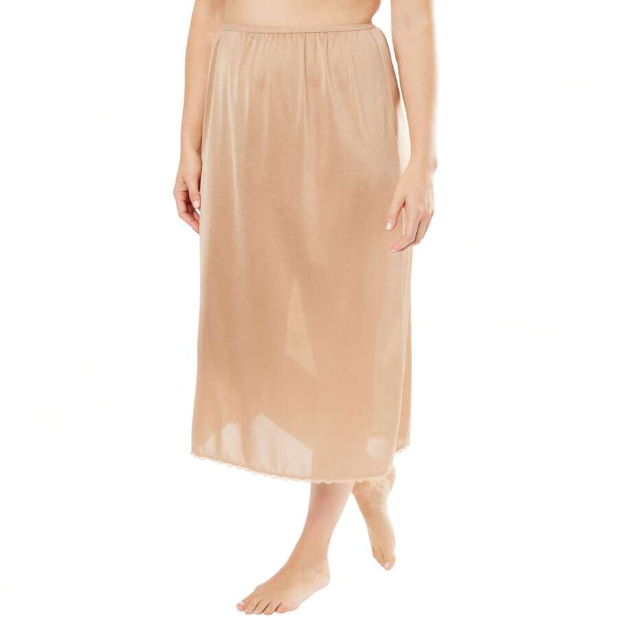 Comfort Choice Women's Plus Size 2-Pack 31" Half Slip - NUDE COLOR - View 1