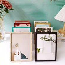 1pc Minimalist Style Picture Frame, Can Be Placed Horizontally Or Vertically, Suitable For Display On Tabletop Or Wall Decoration, For Living Room, Bedroom, Study, Hall, Gallery Etc. (Picture Is For Reference Only, Photo Paper Included Randomly)