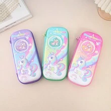 EVA 獨角獸鉛筆盒 - 3D 學生鉛筆盒，大容量學用文具