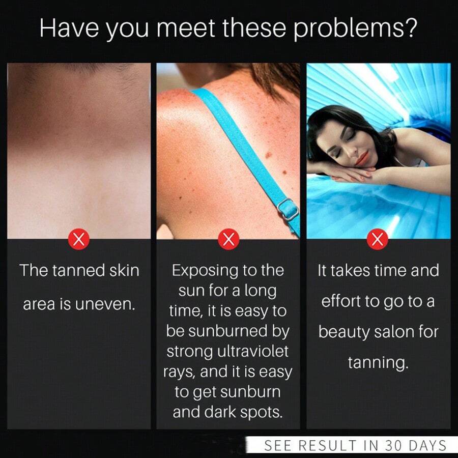 30ml Self Tanner Serum 30DHA Essence Drops Solarium Body Skincare Natural 3 Hours Instant Dark