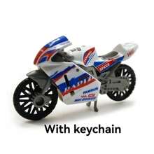 1入組不分男女迷你卡通合金3D機車鑰匙扣，可愛的玩具錢包掛飾，汽車/桌面/家居裝飾，派對禮物，最好的朋友禮物 - 彩色 - 查看 9