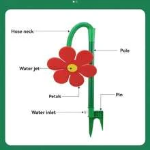 Garden Sprinkler, Dancing Sunflower Sprinkler, Garden Irrigation Nozzle, Slouchy Watering, Sunflower Shaking Head Sprinkler Watering Artifact Sprinkler, Outdoor 360-Degree Rotating Lawn Sprinkler Covering A Large Area - Adjustable, Weighted Gardening Watering System,Garden Tools, Gardening Tools For Garden