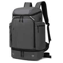 Ba lô nam SUNOGE, Túi du lịch chống mùa đông dung tích lớn 40L, Ba lô dành cho doanh nhân hình vuông, Vừa với máy tính xách tay 16 inch, Chống trộm khi đi công tác, đi học và đi làm Quà tặng ngày của cha Túi đi học mùa hè Túi đi học cho bố Sinh viên năm nhấtĐể đọc sách Back To School Multi- Túi sách sinh viên đại học ký túc xá chức năng - Xám - Xem 2