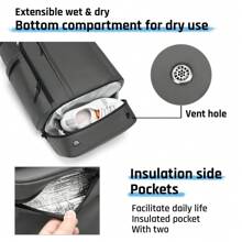 Ba lô nam SUNOGE, Túi du lịch chống mùa đông dung tích lớn 40L, Ba lô dành cho doanh nhân hình vuông, Vừa với máy tính xách tay 16 inch, Chống trộm khi đi công tác, đi học và đi làm Quà tặng ngày của cha Túi đi học mùa hè Túi đi học cho bố Sinh viên năm nhấtĐể đọc sách Back To School Multi- Túi sách sinh viên đại học ký túc xá chức năng - Xám - Xem 6