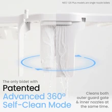 LUXE Bidet NEO 320 Plus - Only Patented Bidet Attachment For Toilet Seat, Innovative Hinges Clean, Slide-In Easy Install, Advanced 360° Self-Clean, Warm, Dual Nozzles, Feminine & Rear Wash (Chrome, Rose Gold, White) - 玫瑰金 - 查看 5