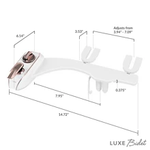 LUXE Bidet NEO 320 Plus - Only Patented Bidet Attachment For Toilet Seat, Innovative Hinges Clean, Slide-In Easy Install, Advanced 360° Self-Clean, Warm, Dual Nozzles, Feminine & Rear Wash (Chrome, Rose Gold, White) - 玫瑰金 - 查看 9