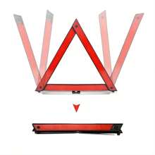 Car Safety Warning Triangle, Reflective Foldable Iron Foot Bracket Car Triangle For Hazards, Breakdown Stops, And Annual Inspections - Reflective Warning Frame - View 7