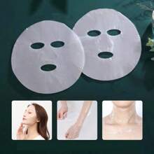 1000/200/100/1pc Disposable Plastic Full Face Mask, Transparent PE Facial Mask Neck Sticker, Skincare Beauty Health Care Accessory