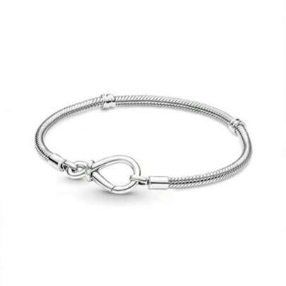 Nuevo diseño de pulsera con flor en forma de corazón y hueso de serpiente, adecuado para hacer brazaletes de plata de ley 925 DIY, joyería elegante y de moda para mujer, ideal para cumpleaños y bodas
