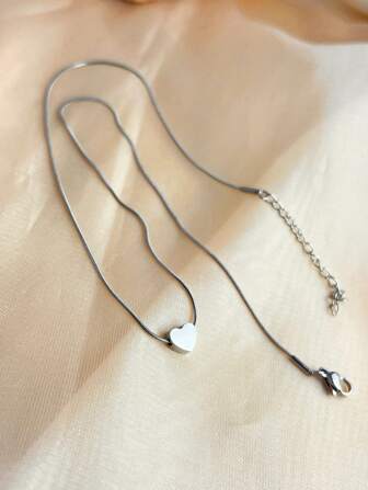 愛心裝飾吊墜項鍊