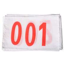 10pcs Track And Field Meet Bib Marathon Number Plate Numbers Are Attached To The Encircling Number Book,Suitable For Multi-Scenario Competitions - White - View 6