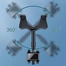 360° Car Phone Holder For Car Mount Phone And GPS Holder Support Rotating Adjustable Telescopic Phone Stand - Black - View 4