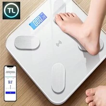 T&L  1 pieza Báscula digital usó personal capacidad máxima 180 kg - Blanco - Ver 2