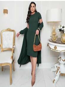 Women Two-Piece Outfits - Green - View 3