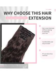 20 Inch Long Synthetic Curly Hair Extensions, Heat Resistant Fiber, Black, For Daily Wear - Black-brown - View 5