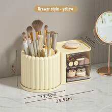 Desktop Rotating Pen Holder Skincare Makeup Organizer Box Student Dorm Drawer Storage Case Pencil Stand Shelf - Pen Holder - View 12