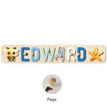 Puzzle avec nom personnalisé, jouet de puzzle en bois personnalisé, puzzle avec nom personnalisé, jouet de puzzle alphabet 3D, cadeaux de Noël de Pâques, cadeaux de premier anniversaire, cadeaux personnalisés, cadeau d'anniversaire, puzzle en bois, jouet de puzzle en bois personnalisé, cadeau d'anniversaire, blocs de construction pièce de coffret cadeau Décoration