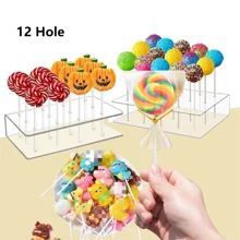 2pcs/Set Cake Pop Holder Acrylic Lollipop Holder 12/15/20 Hole Clear Acrylic Cake Stand Display For Weddings Baby Showers Birthday Anniversaries Party Christmas Halloween Candy Decoration Wedding Decor Wedding Party Supplies Wedding Decorations Wedding Accessories Wedding Cake Stand