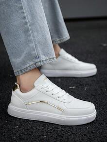 Klassische schwarze Skateschuhe für Herren, geeignet für tägliches Gehen und viele Anlässe, mit rutschfesten Sohlen und metallischem Glitzerdesign auf Lässig Sportschuhen - Platin - Übersicht 9