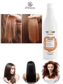 Yellow Alfaparf Shampoo Restructurante Repair para Cabello Procesado  500ml - Naranja - Ver 1