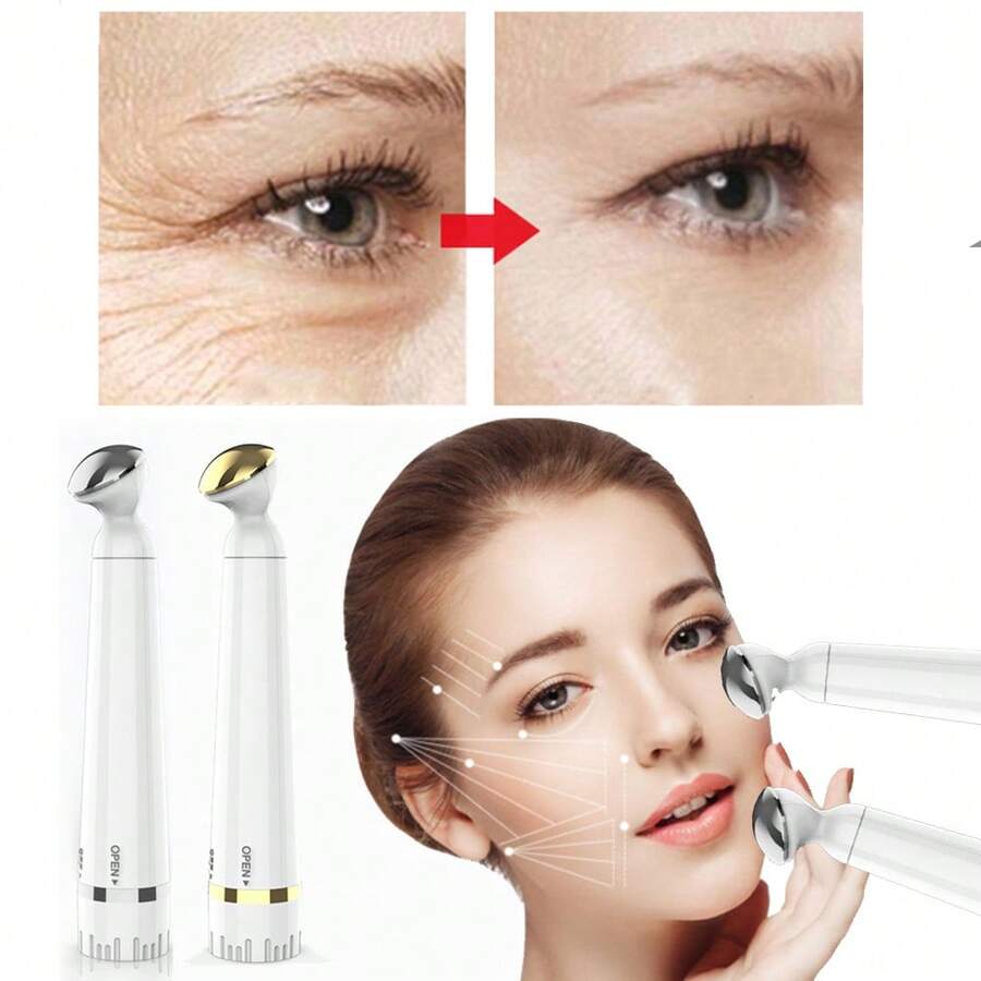 Eye Massager & Beauty Device With Electric Heating & Importing Function For Home Use - Silver - View 1